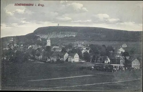 Ak Scheibenberg im Erzgebirge, Gesamtansicht