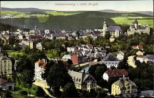 Ak Schwarzenberg im Erzgebirge Sachsen, Totale