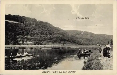 Ak Essen im Ruhrgebiet, Partie aus dem Ruhrtal, Schwarze Lene