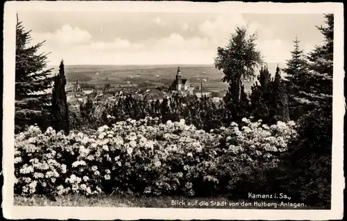 Ak Kamenz in Sachsen, Gesamtansicht, Blick von den Hutberg-Anlagen