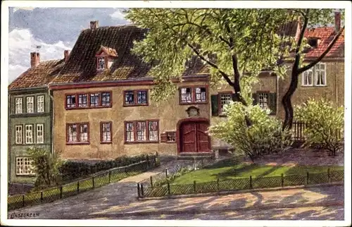 Künstler Ak K. Lindegreen, Lutherstadt Eisenach in Thüringen, Bachhaus