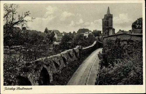 Ak Jüterbog in Brandenburg, Stadtmauer