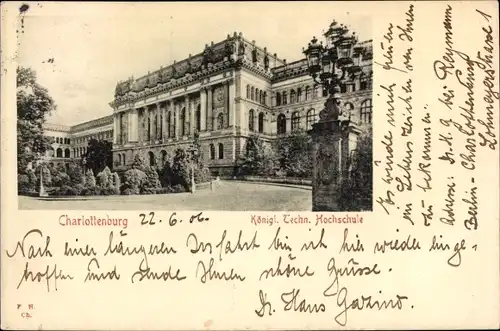 Ak Berlin Charlottenburg, Königl. Techn. Hochschule