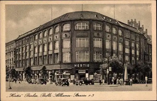 Ak Berlin Kreuzberg, Warenhaus Hertie in der Belle Alliance Straße 1 bis 3