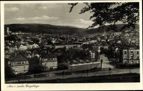 Ak Aue im Erzgebirge Sachsen, Gesamtansicht