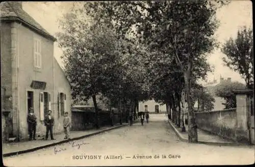 Ak Souvigny Allier, Avenue de la Gare
