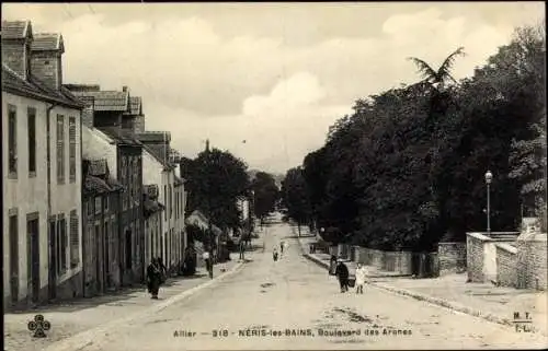 Ak Néris les Bains Allier, Boulevard des Arenes