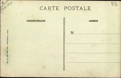 Ak Albert Somme, Ferme d'Hotel, zerstörtes Gebäude, Trümmer, Fassade, Kriegszerstörungen, 1. WK