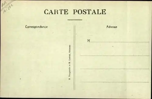 Ak La Ferme d'Hurtebise Aisne, Chemin des Dames, Ruines