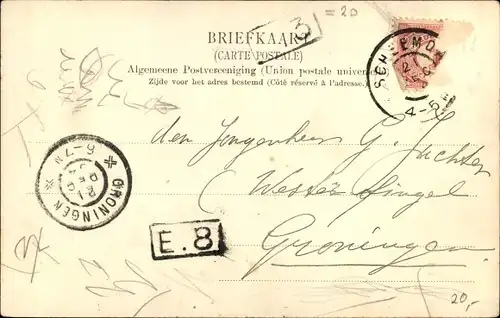 Passepartout Ak Scheemda Oldambt Groningen, Straßenpartie