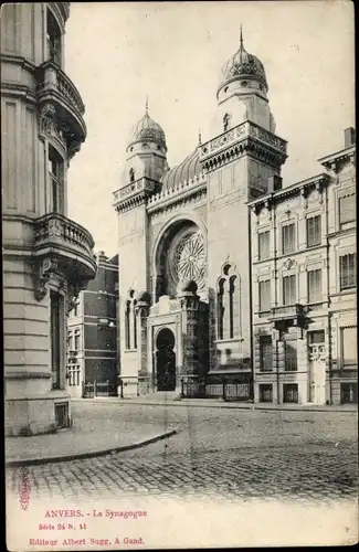 Judaika Ak Anvers Antwerpen Flandern, La Synagogue, Synagoge