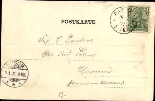 Ak Rantrum in Nordfriesland, Harmsen's Gasthof