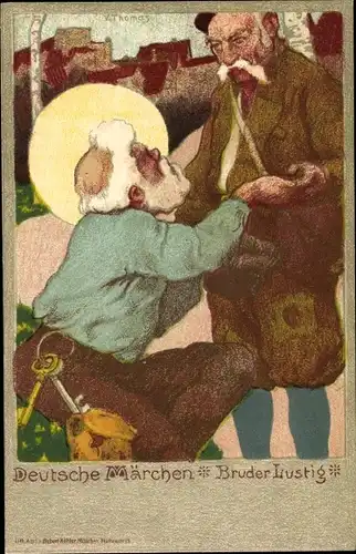 Künstler Litho Thomas, Victor, Märchen, Gebrüder Grimm, Bruder Lustig