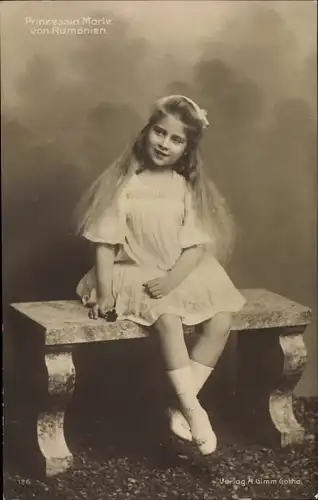 Ak Prinzessin Marie von Rumänien, Portrait