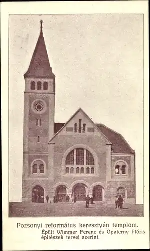 Ak Pozsony Pressburg Bratislava Slowakei, Reformatus keresztyen templom, Kirche