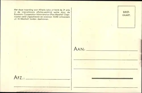 Künstler Ak Lalia, A., Pour se soulever et vivre mieux, ERP European Recovery Program, Marshallplan