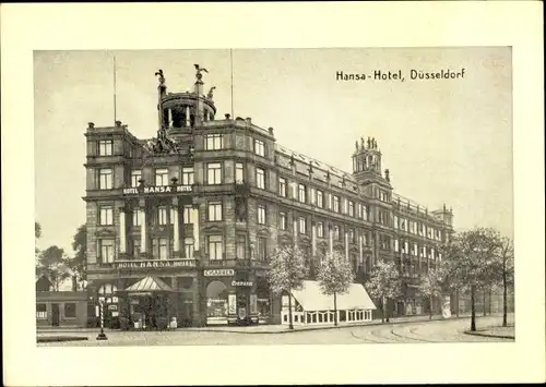 Ak Düsseldorf, Hansa Hotel am Hauptbahnhof, Straßenansicht