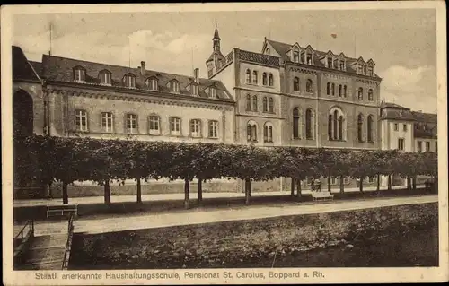 Ak Boppard am Rhein, Pensionat St. Carolus, Haushaltungsschule