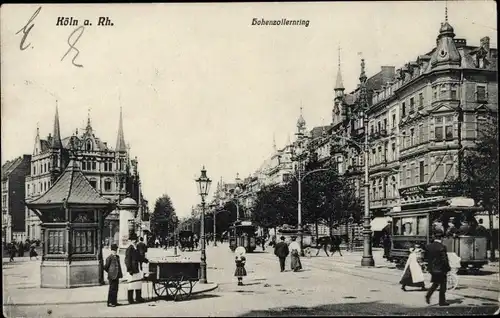 Ak Köln am Rhein, Hohenzollernring, Straßenbahn