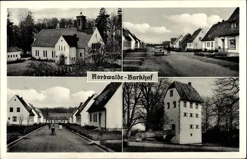 Ak Nordwalde Nordrhein Westfalen, Barkhof, Turm, Straßenpartie, Kirche