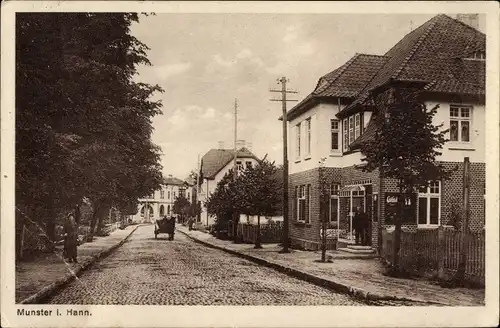 Ak Munster Niedersachsen, Ortspartie, Geschäft