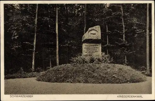 Ak Schwarzenbek in Lauenburg, Kriegerdenkmal
