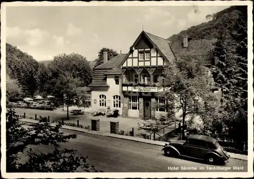 Ak Kohlstädt Schlangen im Teutoburger Wald, Hotel Bärental, Auto