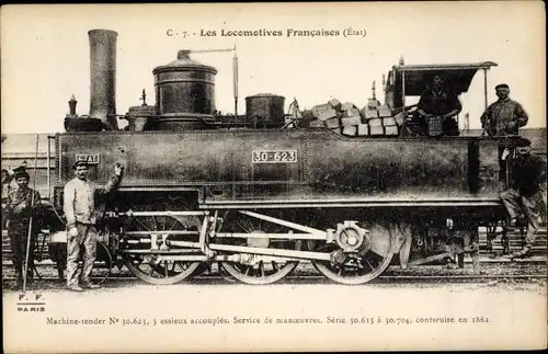 Ak Französische Eisenbahn, Lokomotive Nr. 30-623