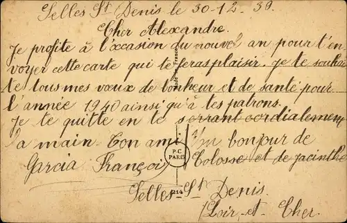 Ak Mann beim Angeln, Angler, Gespräch, Vous croyez que ce coin la est bon pour les poissons...