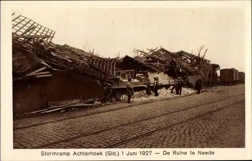 Ak Achterhoek Gelderland, Stormramp 1927, de Ruine te Neede