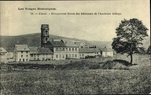 Ak Étival Lothringen Vosges, Groupement formé des Bátiments de l'Ancienne Abbaye, alte Abtei