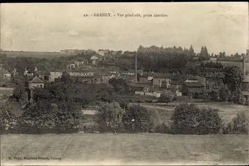 Ak Darney Vosges, Panorama prise derriére