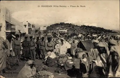 Ak Ouezzan Marokko, Place du Souk