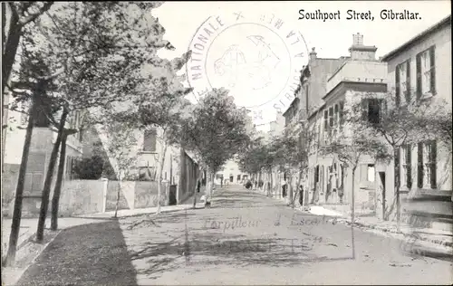 Ak Gibraltar, Southport Street, Straßenansicht