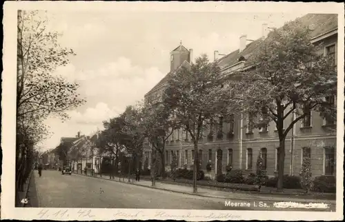 Ak Meerane in Sachsen, Straßenpartie