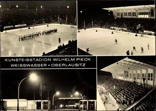 Ak Weißwasser in der Oberlausitz, Kunsteisstadion Wilhelm Pieck