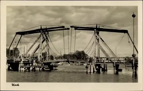 Ak Wieck Greifswald, Klappbrücke