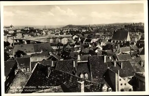 Ak Meißen an der Elbe, Blick vom Schlossberg, Burgkellergarten