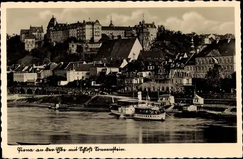 Ak Pirna an der Elbe, Schloss Sonnenstein