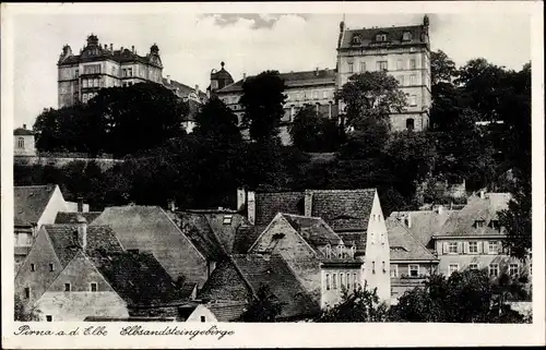 Ak Pirna an der Elbe, Teilansicht