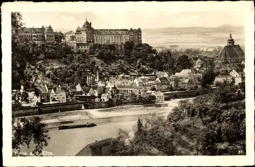 Ak Pirna an der Elbe, Gesamtansicht