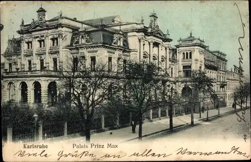Ak Karlsruhe in Baden, Palais Prinz Max
