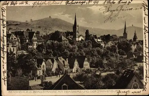 Ak Bensheim an der Bergstraße Hessen, Hemsberg, Starkenburg