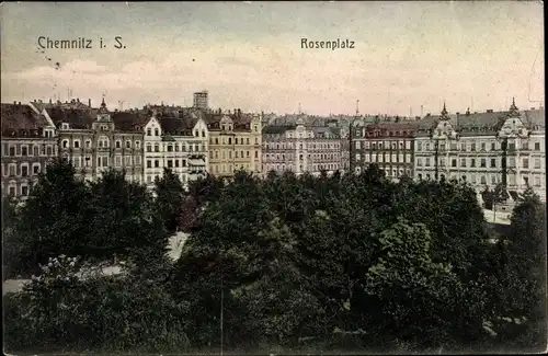 Ak Chemnitz in Sachsen, Rosenplatz