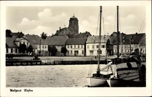 Ak Wolgast in Mecklenburg Vorpommern, Hafen