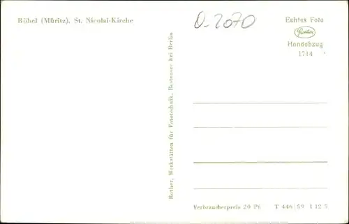 Ak Röbel an der Müritz, St. Nicolai Kirche