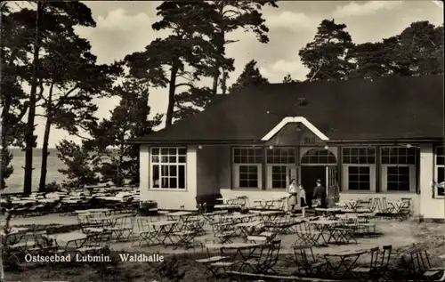 Ak Ostseebad Lubmin in Pommern, Waldhalle