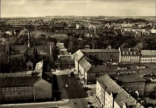 Ak Neubrandenburg in Mecklenburg, Blick nach Norden, Übersicht