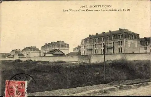 Ak Montluçon Allier, Les Nouvelles Casernes terminées en 1912