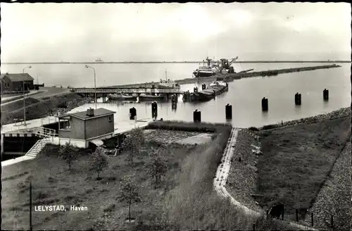 Ak Lelystad Flevoland Niederlande, Haven, Hafenpartie